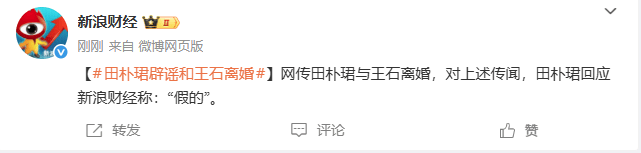 田朴珺否认和王石离婚